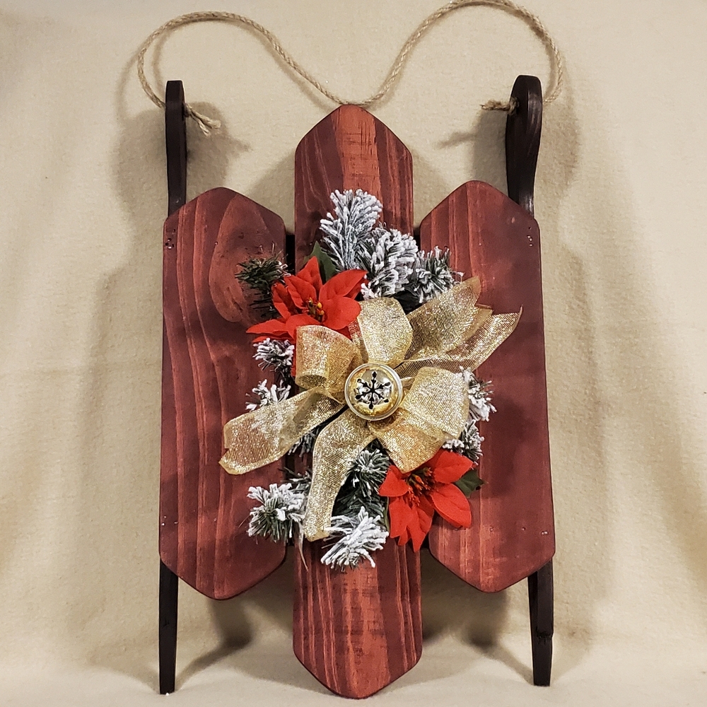 Christmas Sled Decoration  Handmade